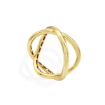 CLASSIC INTERSECTED SHAPE GOLD RING