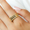 OPEN FORK DESIGN GOLD RING