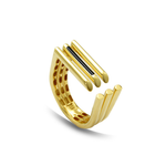 OPEN FORK DESIGN GOLD RING