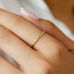 TINY CRACKED GOLD RING