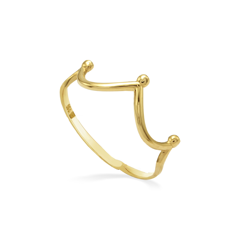 CROWN SHAPED GOLD RING