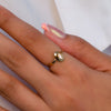 BLOWNED OVAL SHAPED GOLD RING