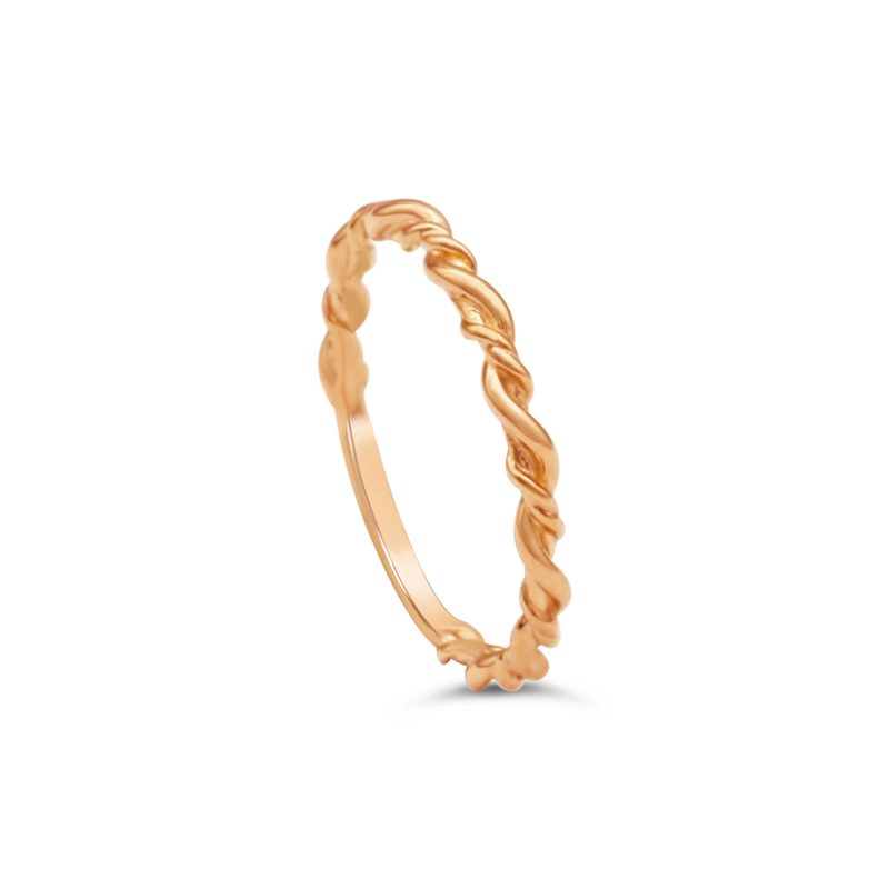 SHINNY COILED GOLD RING