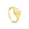 FLAT OVAL  GOLD RING