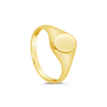 FLAT OVAL  GOLD RING