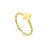 TWISTED CLOVER GOLD RING