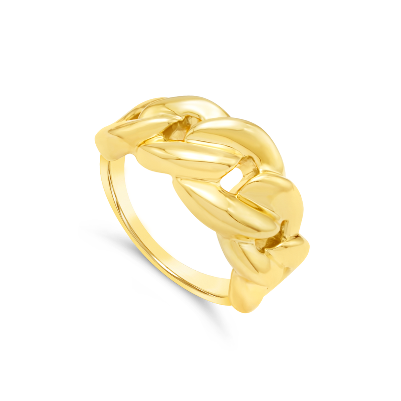 CHAIN LINKS GOLD RING