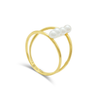 LINE OF PEARL GOLD RING