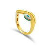 BLUE EYE BAND GOLD RING