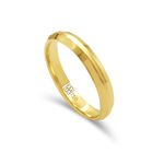 KNIFE EDGED BAND GOLD RING