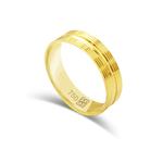 FLAT LINED BAND GOLD RING