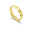 ENGRAVED PATTERN BAND GOLD RING