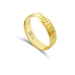 DOUBLE PYRAMID BAND GOLD RING