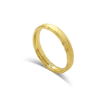 BEVELED EDGE BAND GOLD RING