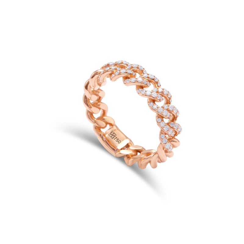 SPARKLING ROSE GOURMET BAND DIAMOND RING