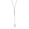 DANGLING CIRCLE Y-SHAPE DIAMOND NECKLACE