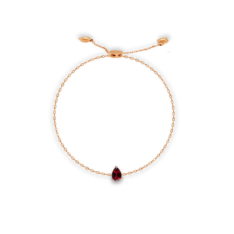 CLASSIC PEAR STONE POLO CLASP GOLD BRACELET