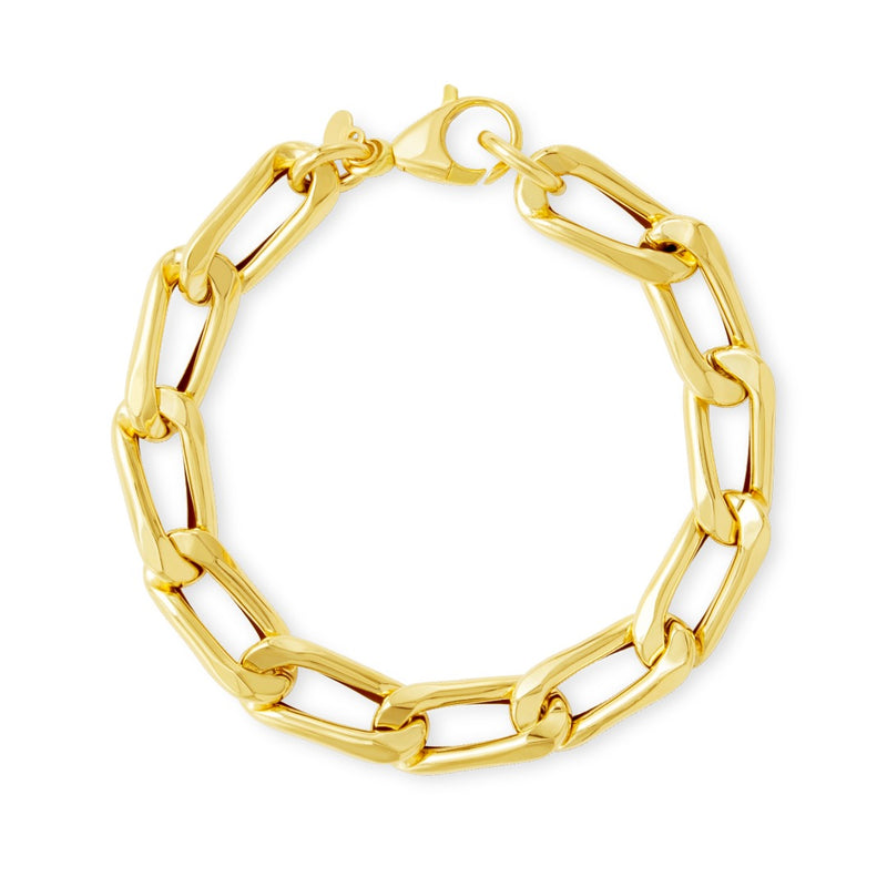 FLATTENED GOURMET GOLD BRACELET