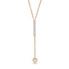 DANGLING CIRCLE Y-SHAPE DIAMOND NECKLACE