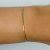 COLOURFUL SLEEK BEADS GOLD BRACELET