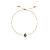 CLASSIC PEAR STONE POLO CLASP GOLD BRACELET