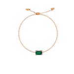 CLASSIC RECTANGLE STONE POLO CLASP GOLD BRACELET