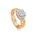 GOURMET SQUARED SYMPHONY DIAMOND RING