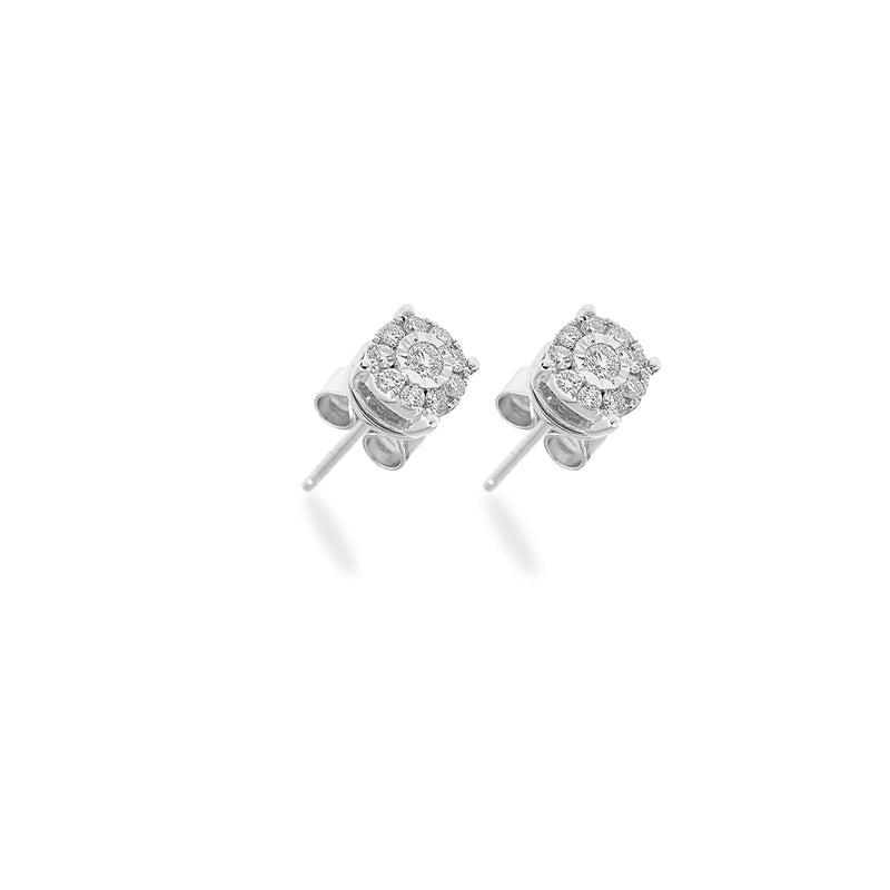 SPARKLING ROUND STUD DIAMOND EARRING
