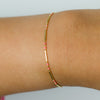 COLOURFUL SLEEK BEADS GOLD BRACELET