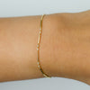 COLOURFUL SLEEK BEADS GOLD BRACELET