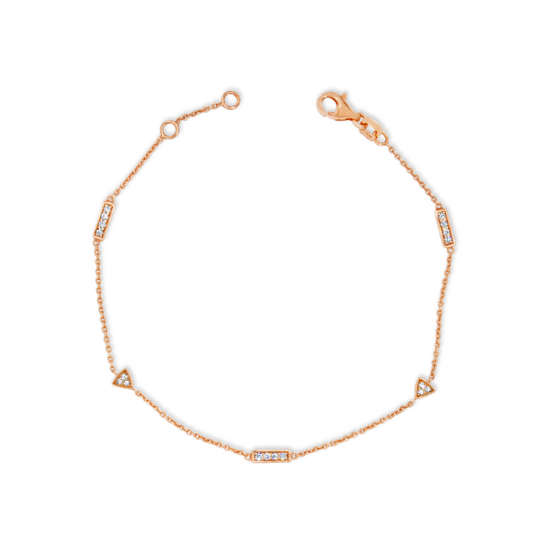 CONNECTED SHAPES DIAMOND BRACELET