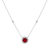HUGE COLORED ROUNDED STONE DIAMOND NECKLACE