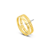 DOUBLE GOURMET AND PLAIN GOLD RING