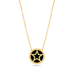 STAR ON COLOURED SHELL GOLD NECKLACE