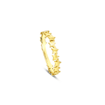 SHINNY BAND OF SOLID STARS GOLD RING