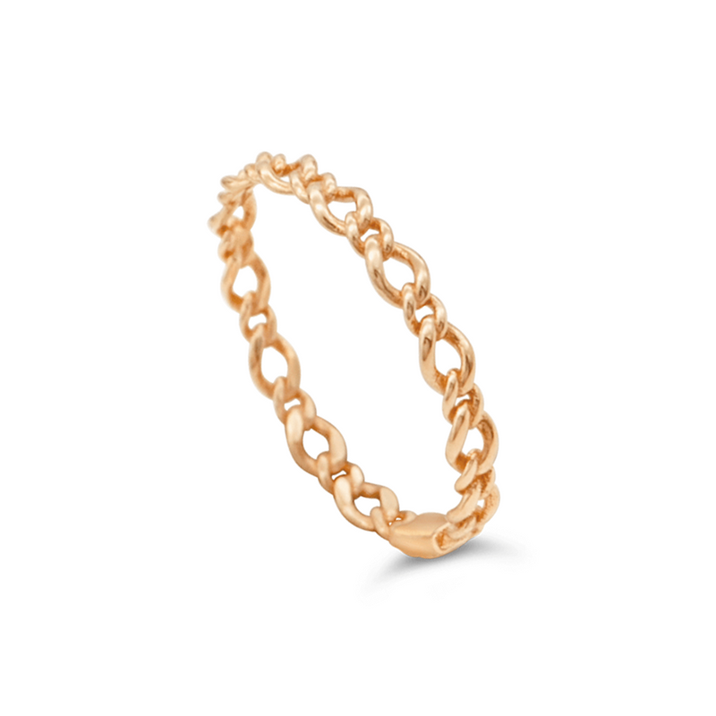 SHINNY CHAIN GOLD RING