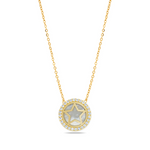 CZ STAR ON SHELL GOLD NECKLACE