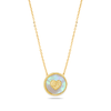 HEART ON MOTHER OF PEARL GOLD NECKLACE