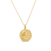 DOUBLE FACED VIRGO HOROSCOPE GOLD NECKLACE