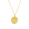 DOUBLE FACED VIRGO HOROSCOPE GOLD NECKLACE