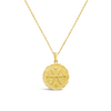 DOUBLE FACED PISCES HOROSCOPE GOLD NECKLACE