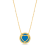 HEART ON COLOURED SHELL GOLD NECKLACE