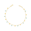 DRIFTING CIRCLES & BEADS GOLD ANKLET