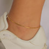 SQUARED SHAPED CHAIN GOLD ANKLET