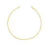 CYLINDER SHAPED CHAIN GOLD ANKLET
