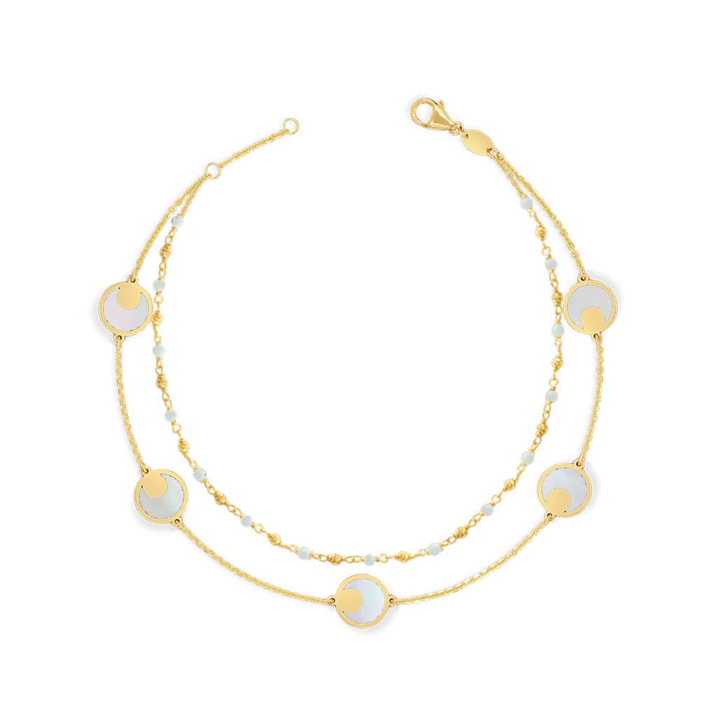 DOUBLE SEPARATED CIRCLES GOLD BRACELET
