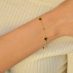 MIXED STARS AND BEADS GOLD BRACELET