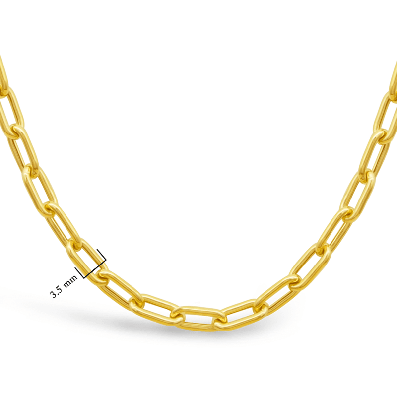WIDE OVAL LINKS GOLD CHAIN