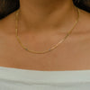 SLIM COLOUR STONED CUBIAN GOLD CHAIN