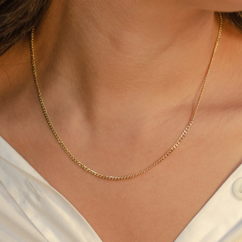 SIMPLE CUBIAN GOLD CHAIN